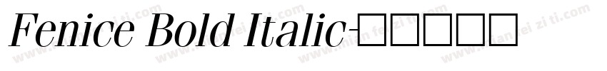 Fenice Bold Italic字体转换